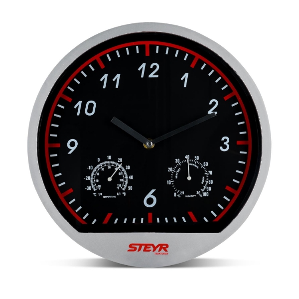 Picture of Wall clock with thermometer and hygrometer